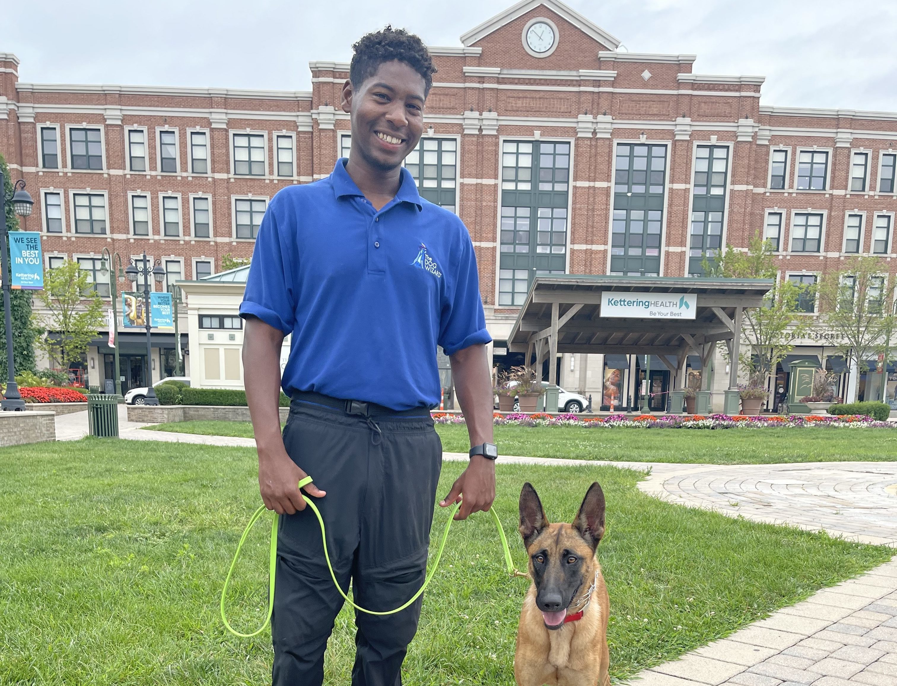 A German Shepard and trainer pictured at The Dog Wizard, a dog trainer in Jonesboro, AR. Photo by The Dog Wizard.