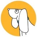 HappyDog circle icon YellowWhite min min